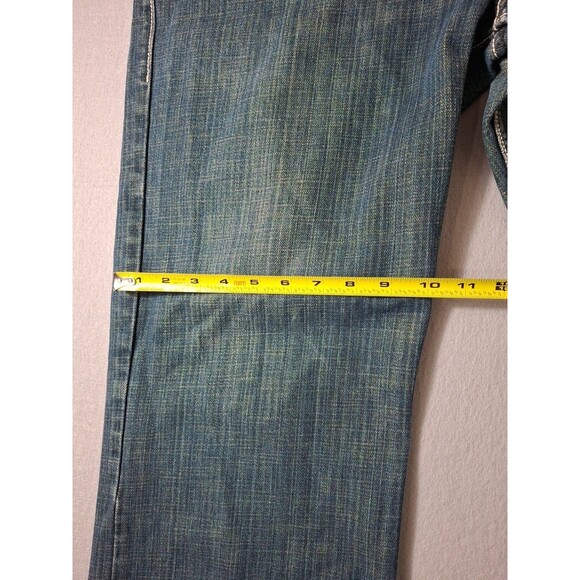 Johnny Max Jeans Men's 38x31 Blue Denim Wide Leg Baggy Loose Comfy Distressed - Picture 4 of 16